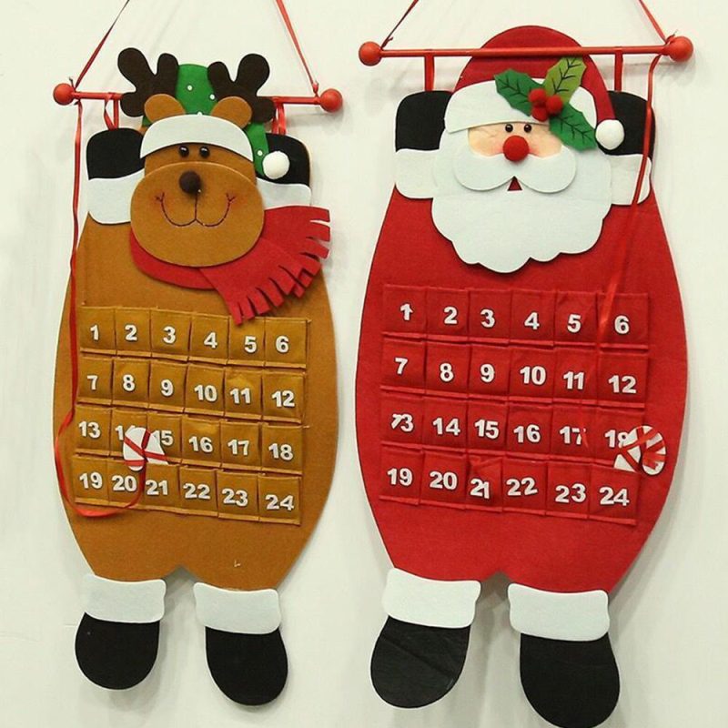 Christmas Advent Calendar 3D Hanging Advent Countdown Calendar
