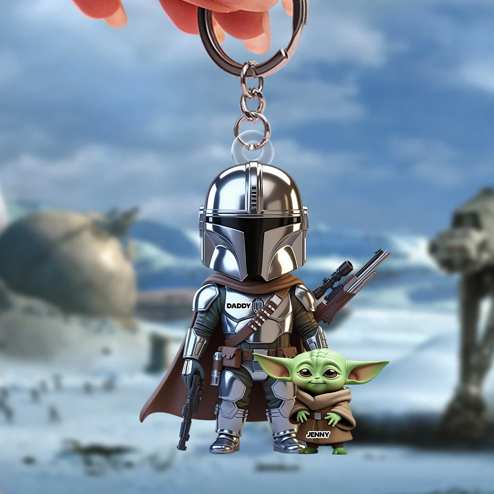 Warrior Dad Keychain Personalized Gifts For Dad - Image 2