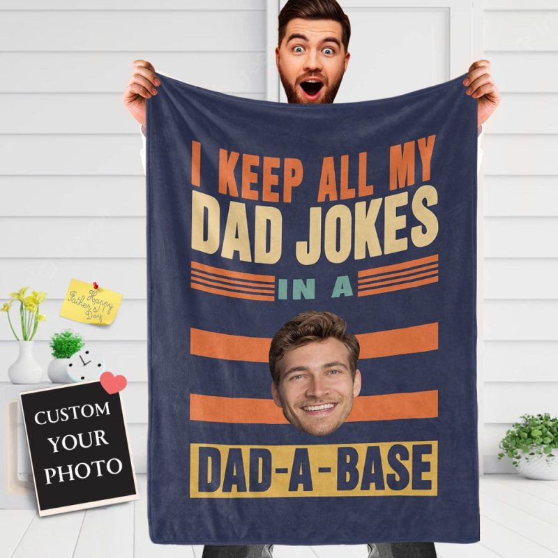 Custom Face Blanket Personalized Blanket for Dad Father’s Day Blanket Gift