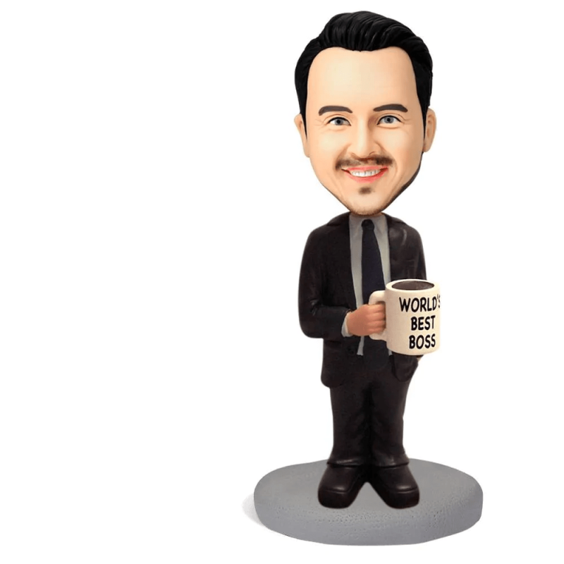 Custom World’s Best Boss Bobblehead with Engraved Text