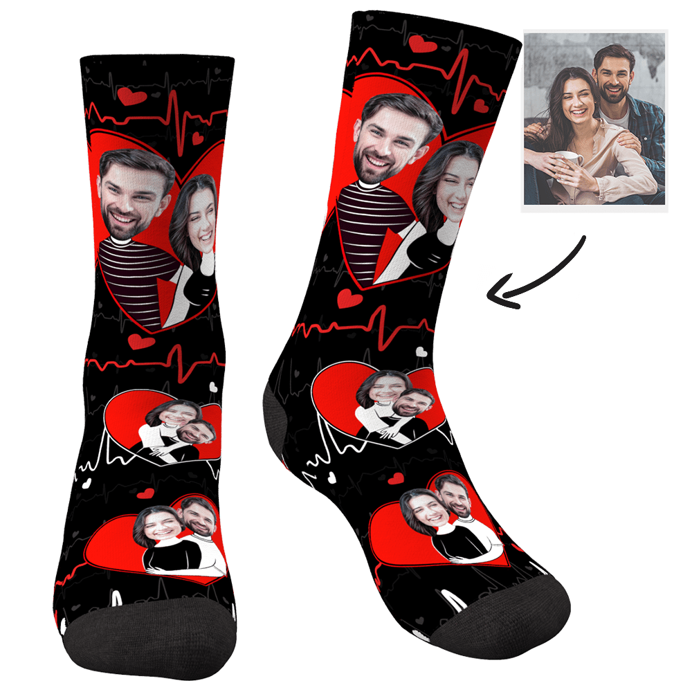 Personalized Photo Socks Valentines Gift For Couple Anniversary Gift