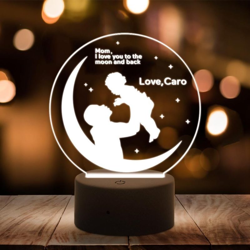 Personalized 3D Night Light Acrylic Mother’s Day Gifts