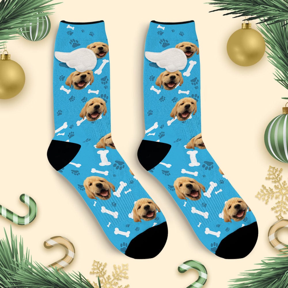 Custom Dog Face Socks 3D Magnetic Wing Socks for Pet Lover - Image 2