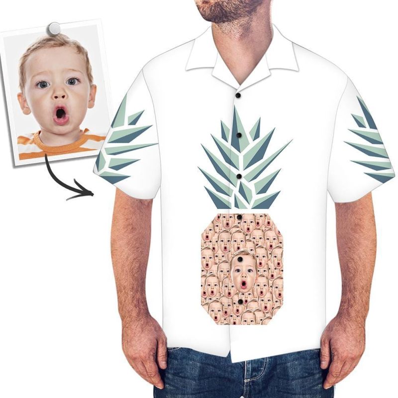 Print Face On Hawaiian Shirt – Pineapple