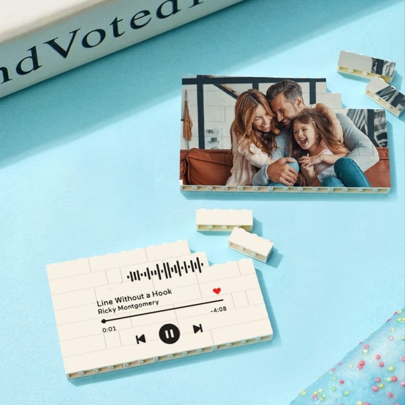 Personalized Music Code Custom Building Brick Photo Block Frame