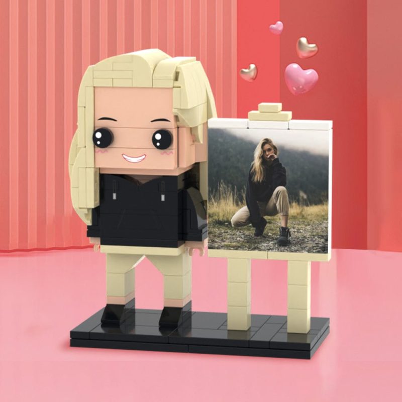 Valentine’s Day Gifts Customizable 1 Person Custom Brick with Frame Figures Small Particle Block Toy