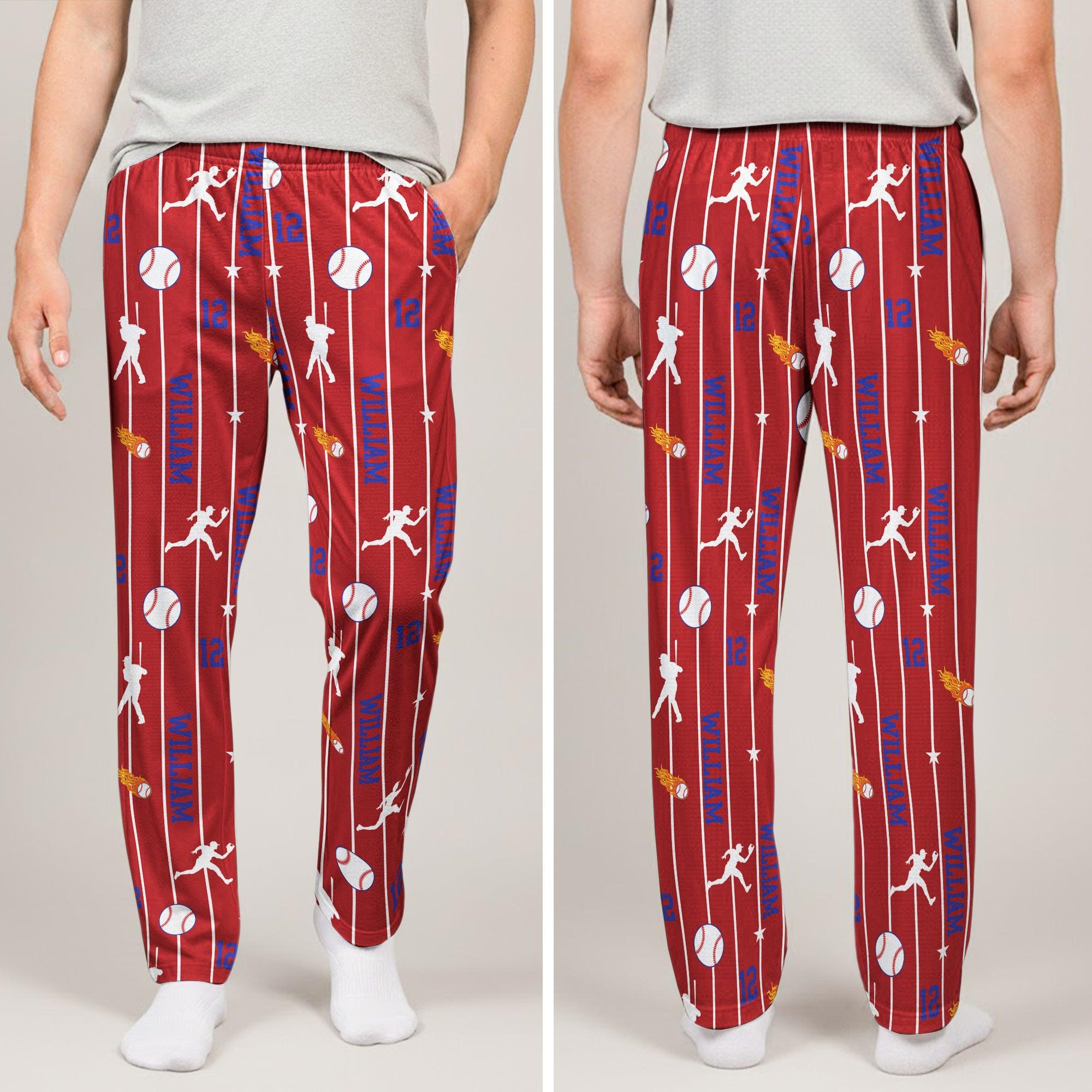 Personalized Sports Lounge Pants with Custom Name Number Custom Pajama Pants for Sports Fans Players - Image 2