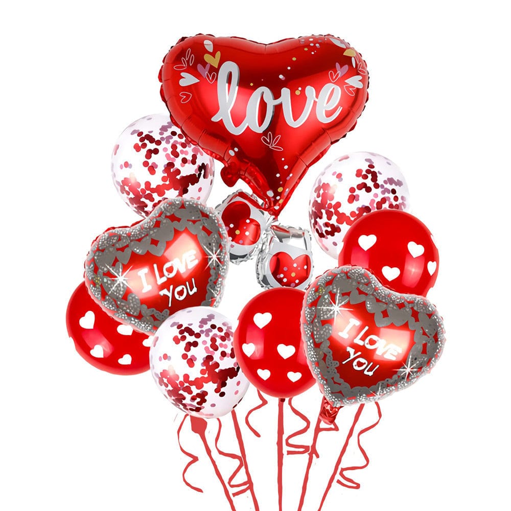 9PCS Love Balloon Aluminum Film Balloons Set For Valentines Day Anniversary Wedding Party Decorations - Image 2