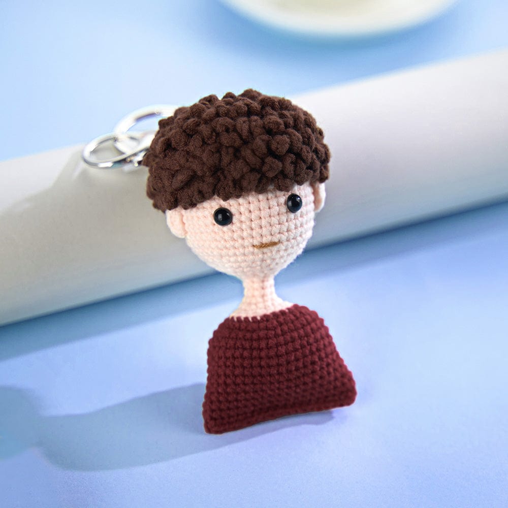 Custom Crochet Doll Keychain Personalized Gifts Handwoven Mini Dolls - Image 4