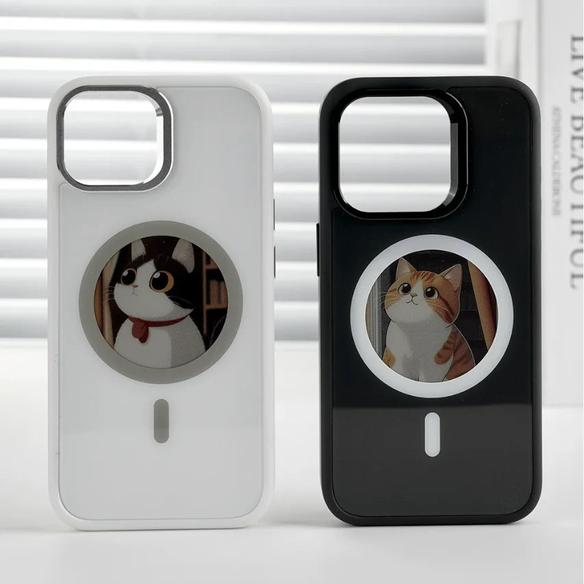 Personalized Custom Magnetic Phone Case with E Ink Display Special Gift Idea Unique DIY Design