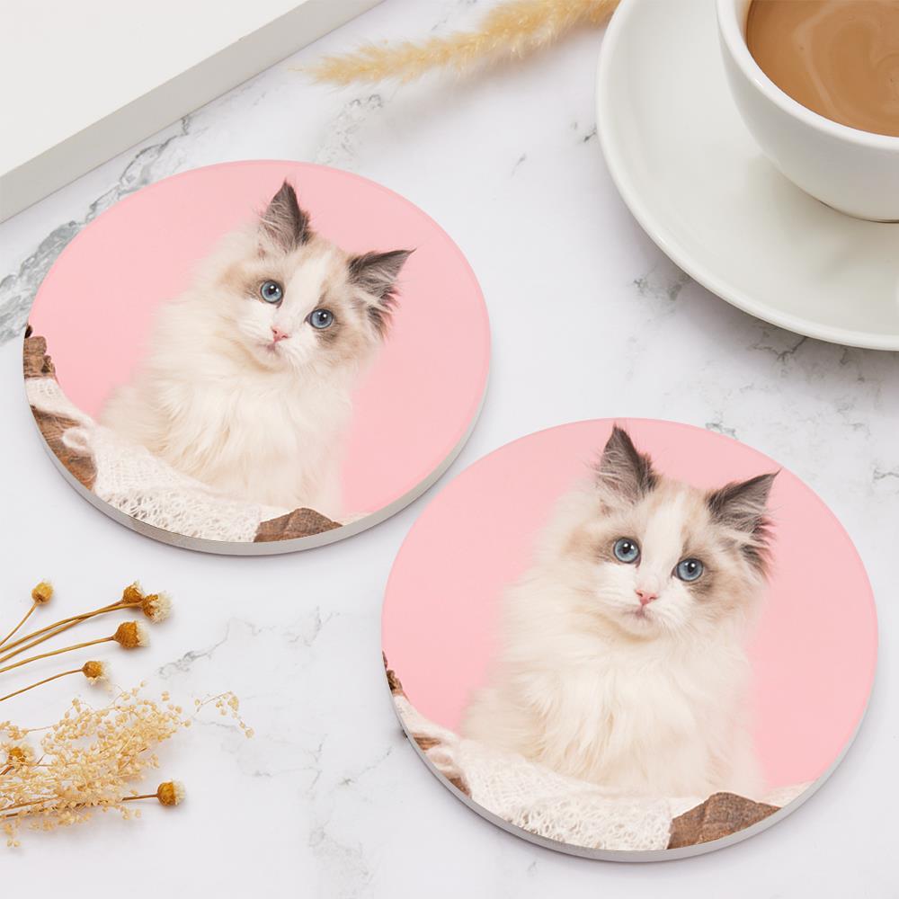 Cat Photo Coaster Gift For Pet Lovers - Image 2