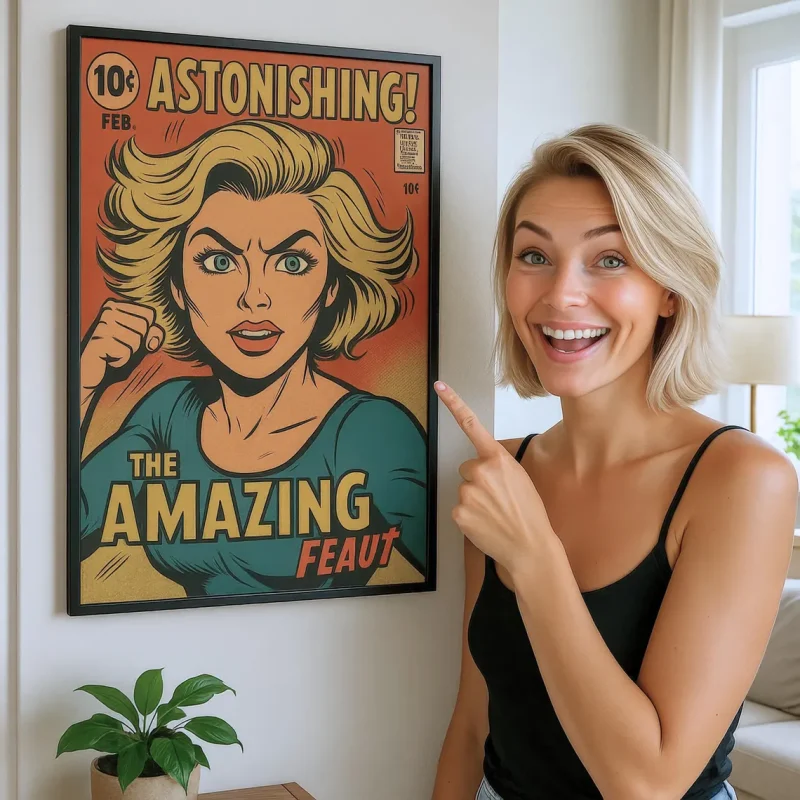 Personalized Retro Comic Book Cover Portrait from Photo | Vintage Retro Style Art Gift for Friends or Couples