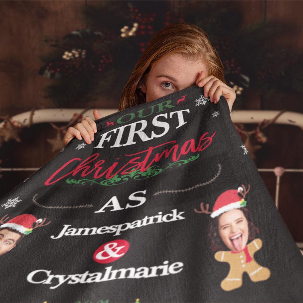 First Christmas Gifts Blanket Custom Christmas Blanket Christmas Gift for Him - Image 2