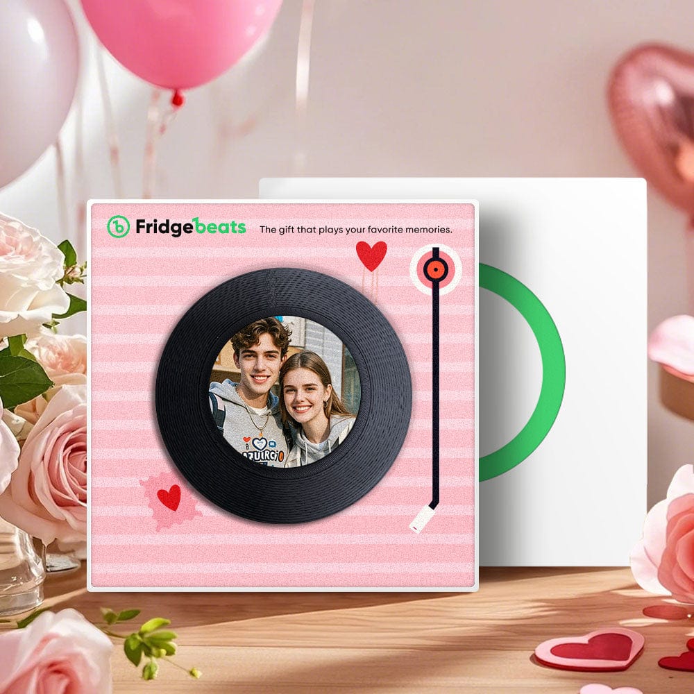 Custom Music & Photo Fridge Magnet Can Customize 1-6 Vinyl and Songs
