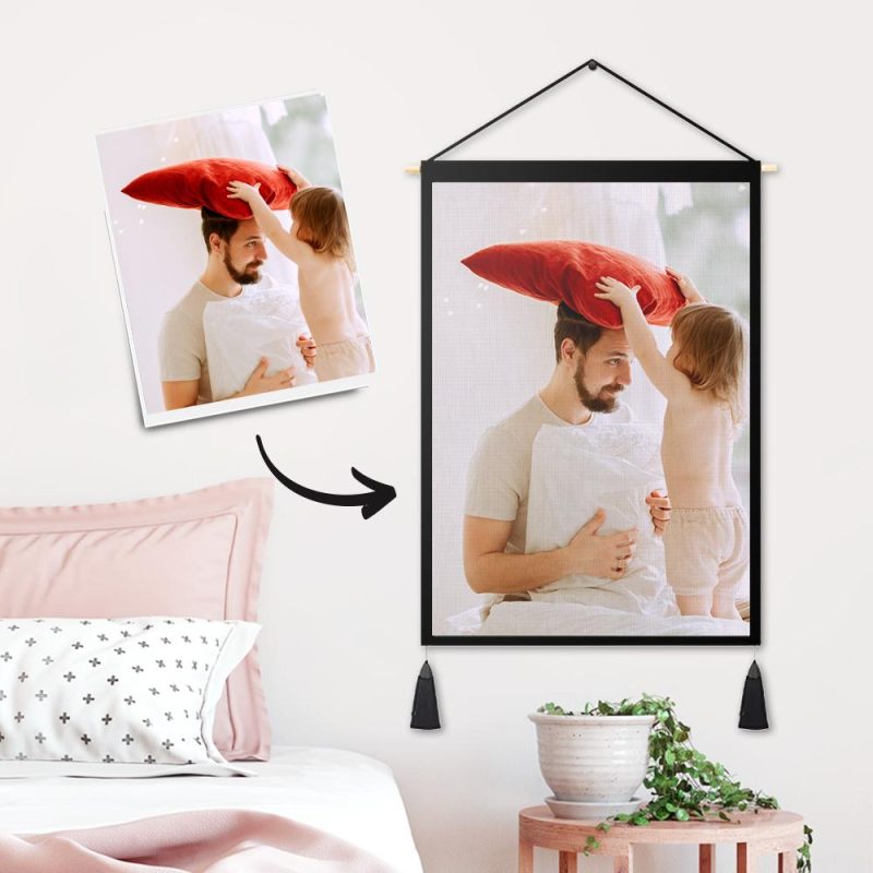 Father’s Day Gift Photo Tapestry with Frame Gift For New Dad