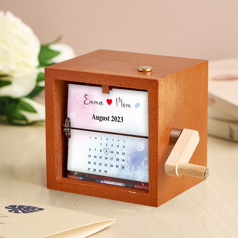 Custom Calendar Photo Flipbook Frame Animation Machine Mechanical Hand-cranked Flipbook Box Photo Album Mother’s Day Gifts