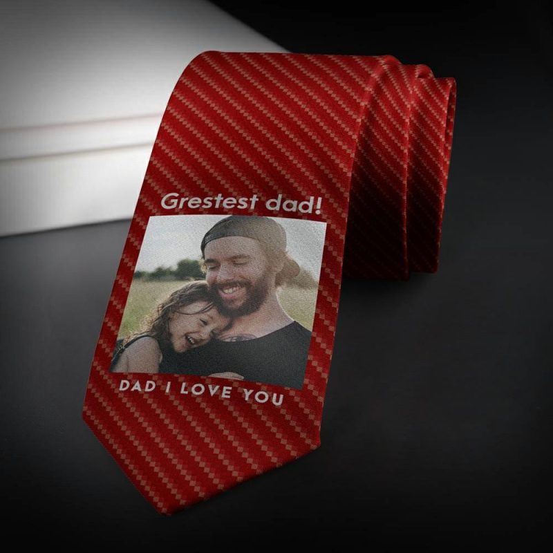 Father’s Day Ties Custom Necktie Father’s Day Gifts – “The Greatest Dad”