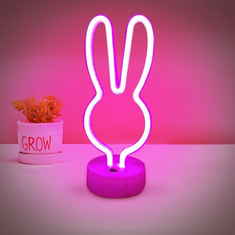 Night LIght Lamp Neon Lamp Rabbit Shape Valentine’s Day Gift For Her