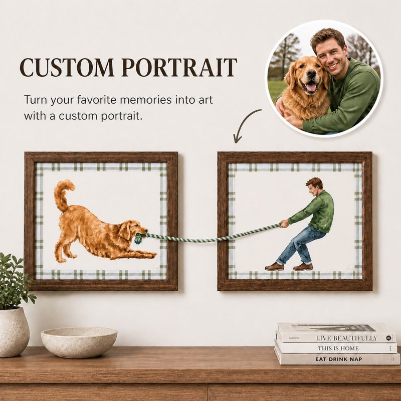 Custom Pet Tug-of-War Photo Frames Interactive Gift for Dog Cat Lovers