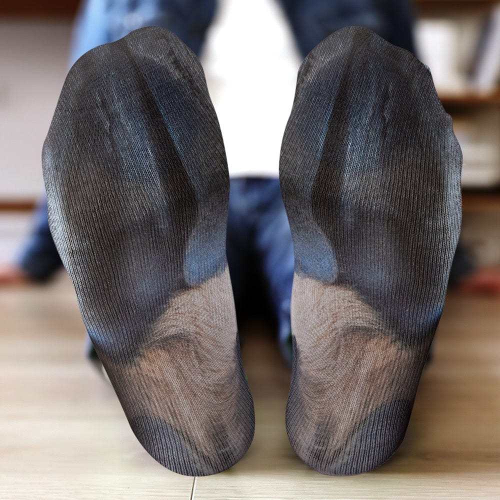 Funny 3D Print Animal Socks Feet Socks Funny Socks Gifts - Donkey Feet - Image 2