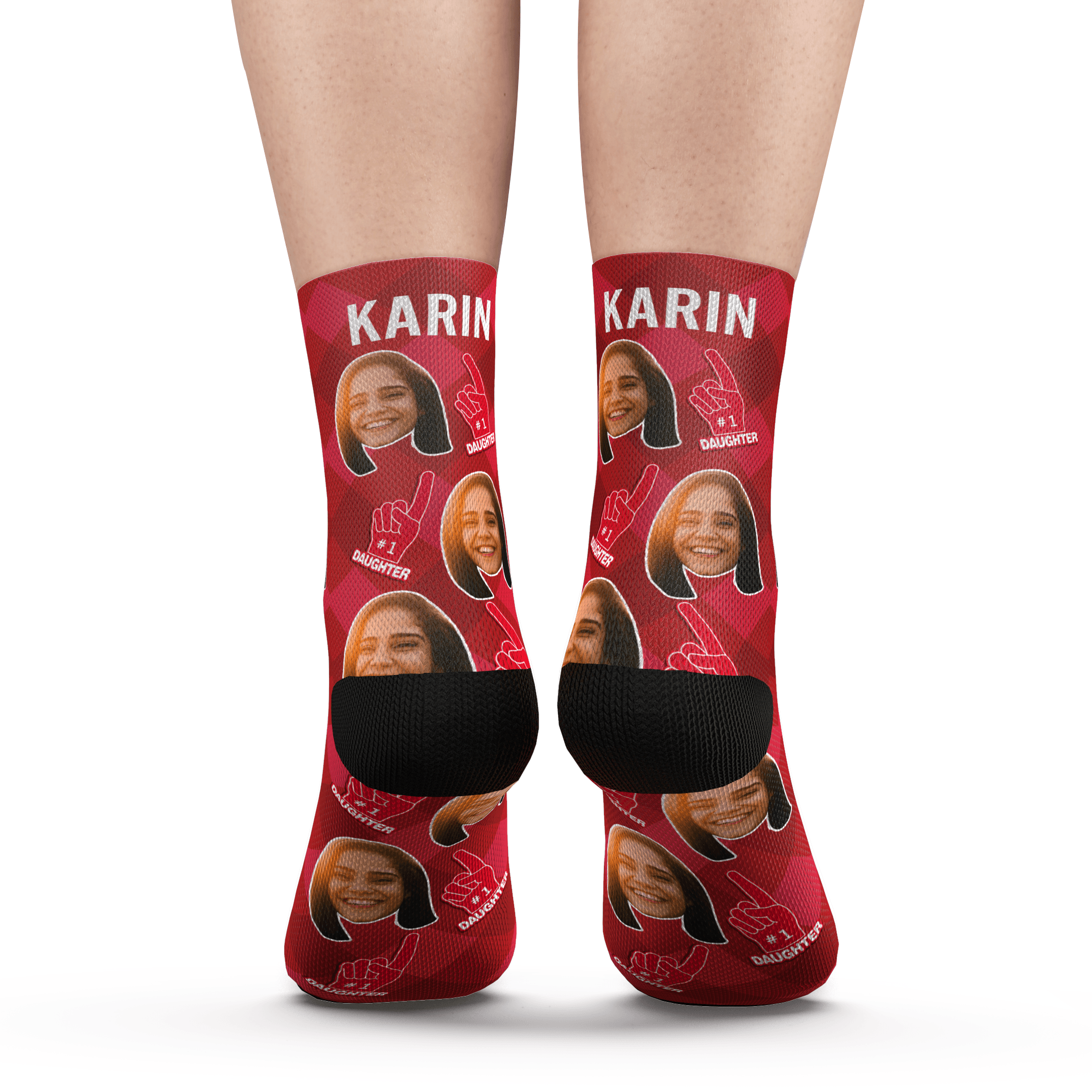 Father's Day Socks Custom Socks Funny Gift For Dad - Daughter Fan With Your Text - Image 2