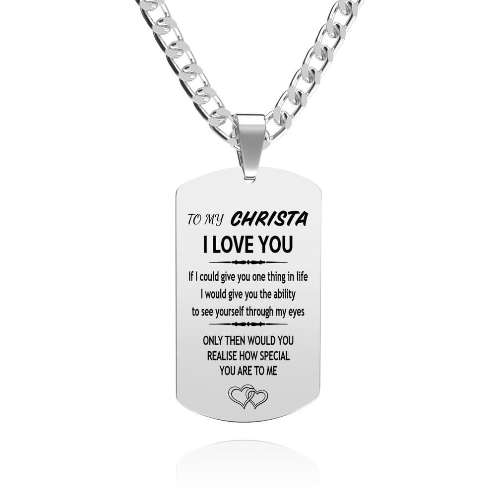 Engraving Tag Necklace Photo Necklace Gifts for Mother Anniversary Unique Design Gifts - Image 2