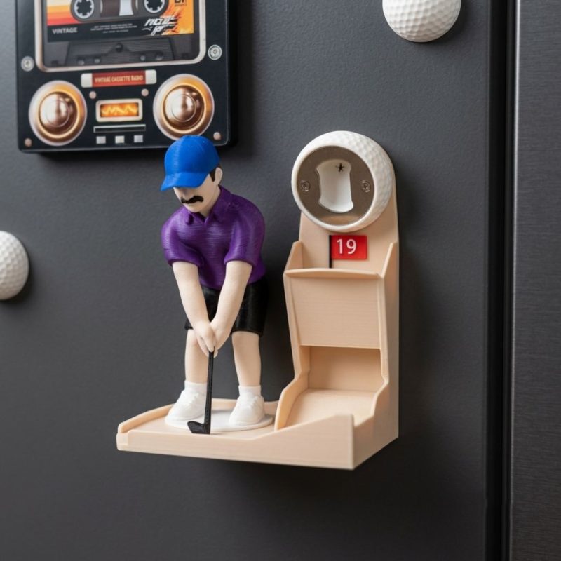 Head Interactive Golf Bottle Opener Creative Figure Cap Launcher Game For Home Bar Man Cave Best Gift For Him