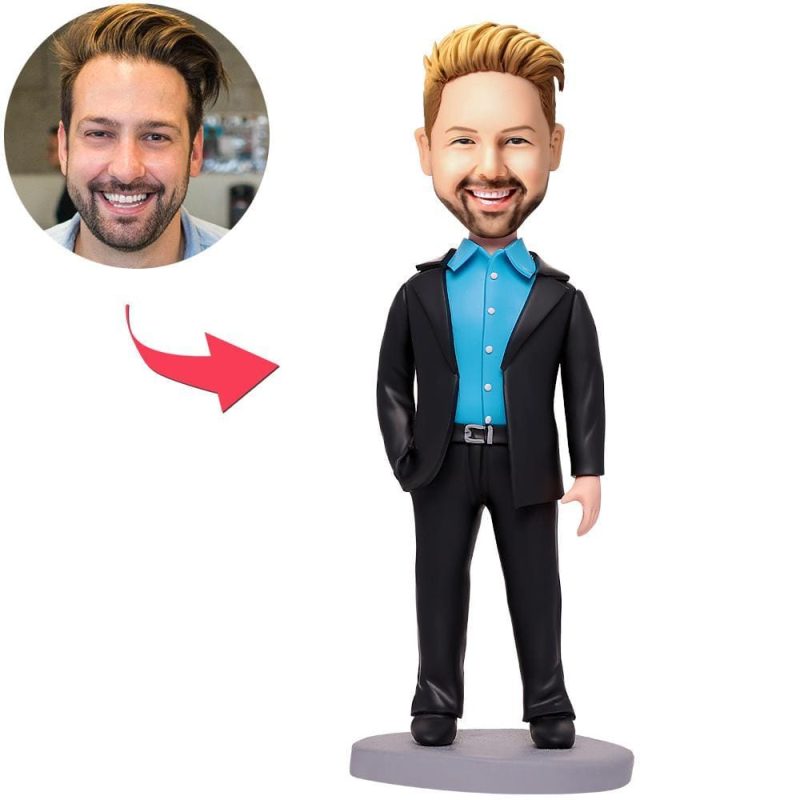 Custom Bobblehead Business Man Gifts For Mens With Engraved Text