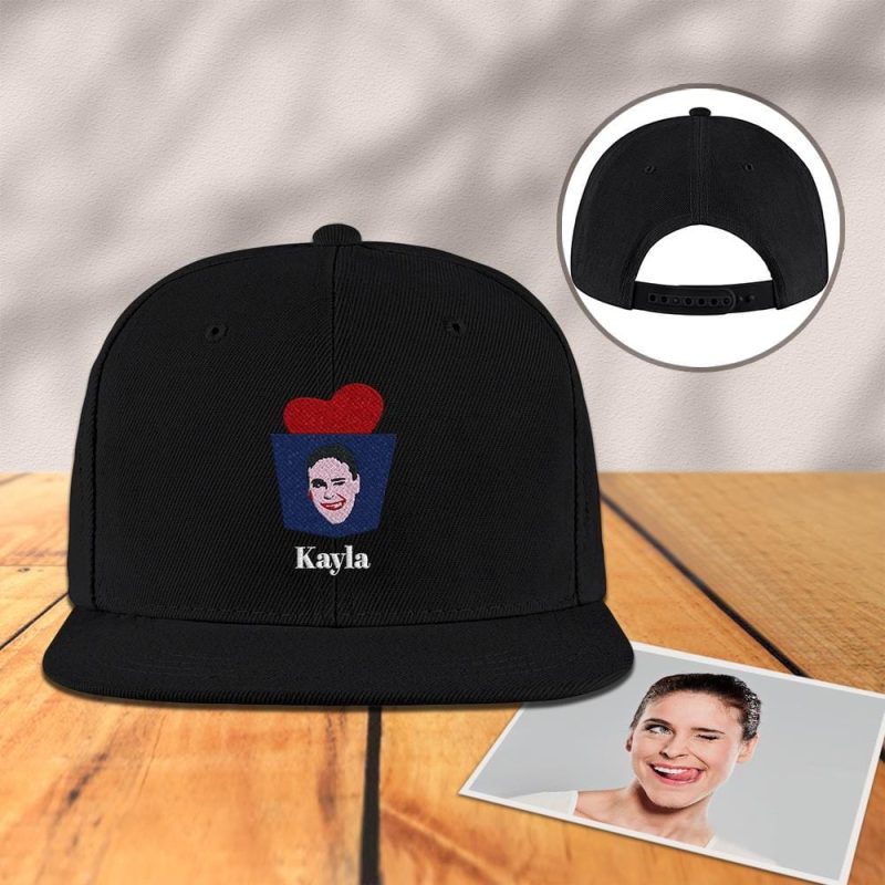 Custom Engraved Photo Baseball Cap Black