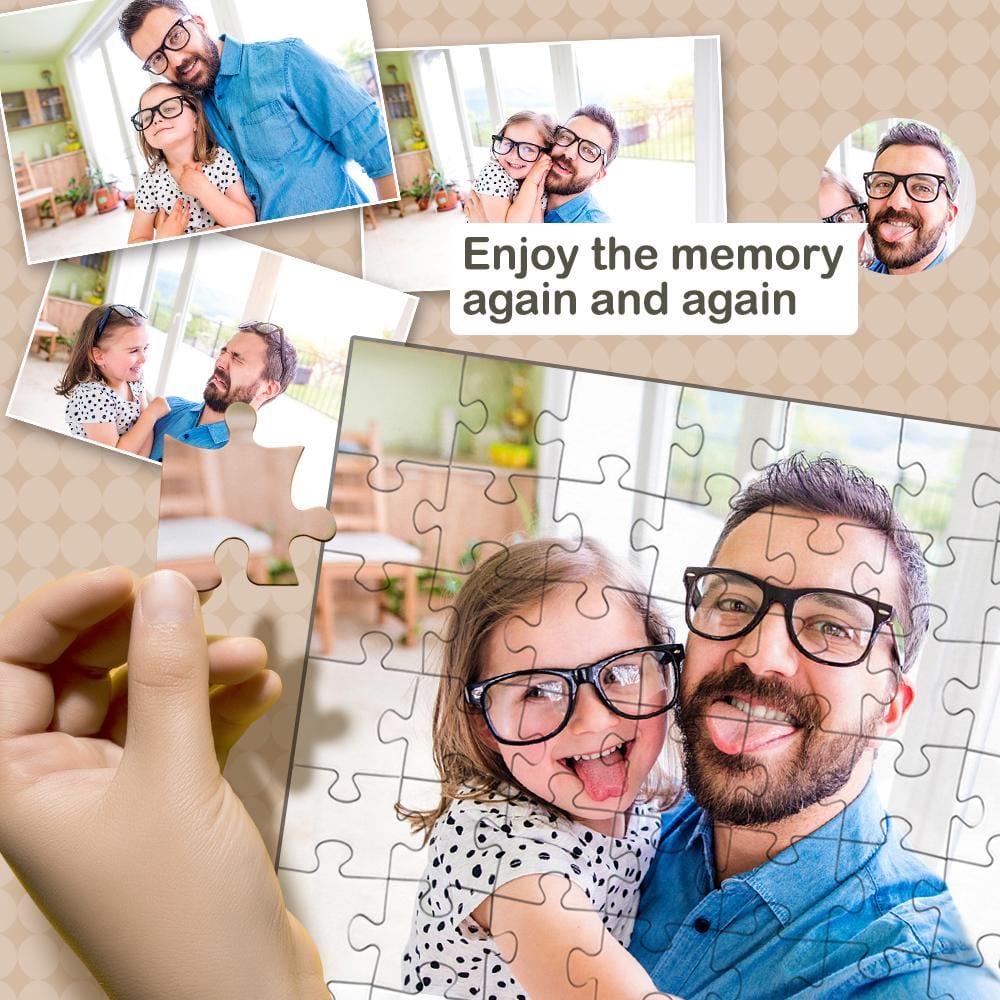 Father's Day Puzzle Personalized Picture Jigsaw Puzzle 1000 Pieces Father's Day Gift - Image 3
