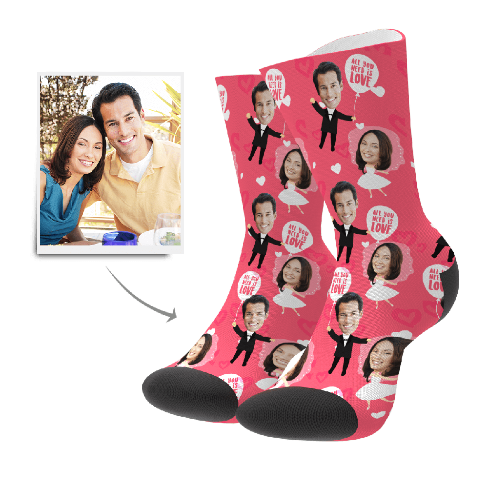 Wedding Socks Custom Photo Socks Wedding Anniversary Face Mash Socks