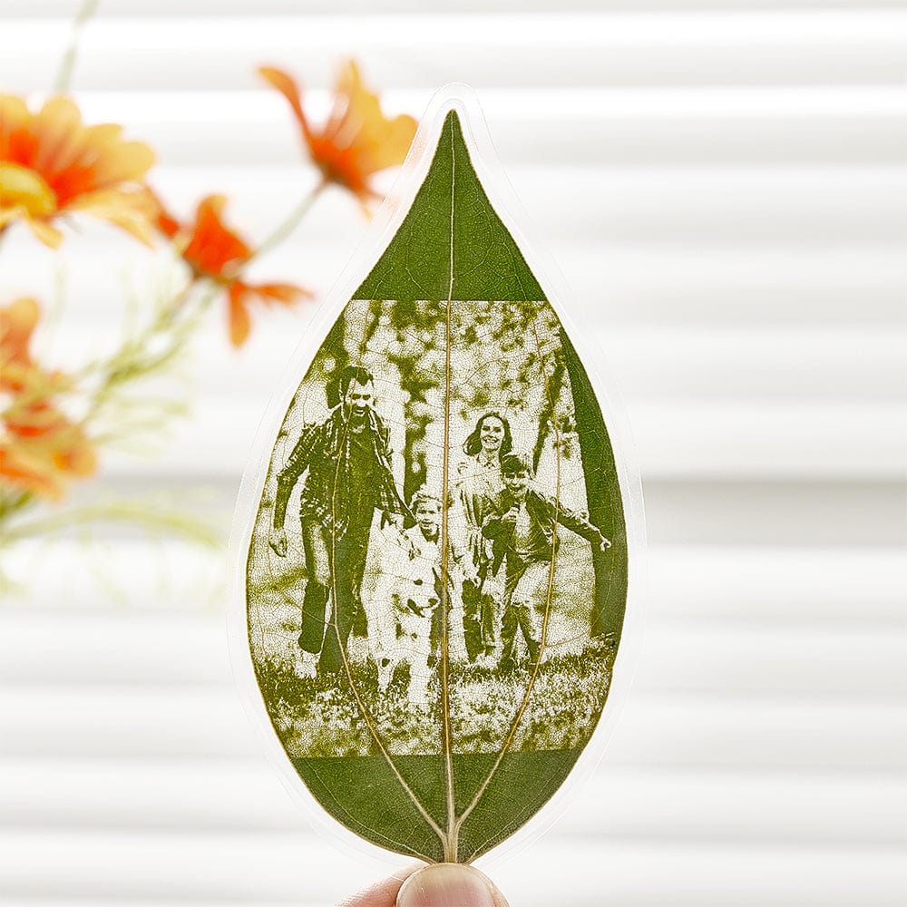 Personalized Leaf Bookmark Custom Leaf Carving Bookmarks Gift for Family - Image 2