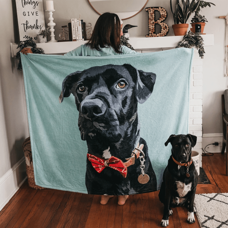 Dog Mom Gift Photo Blanket Dog Blanket Pet Memorial Gifts