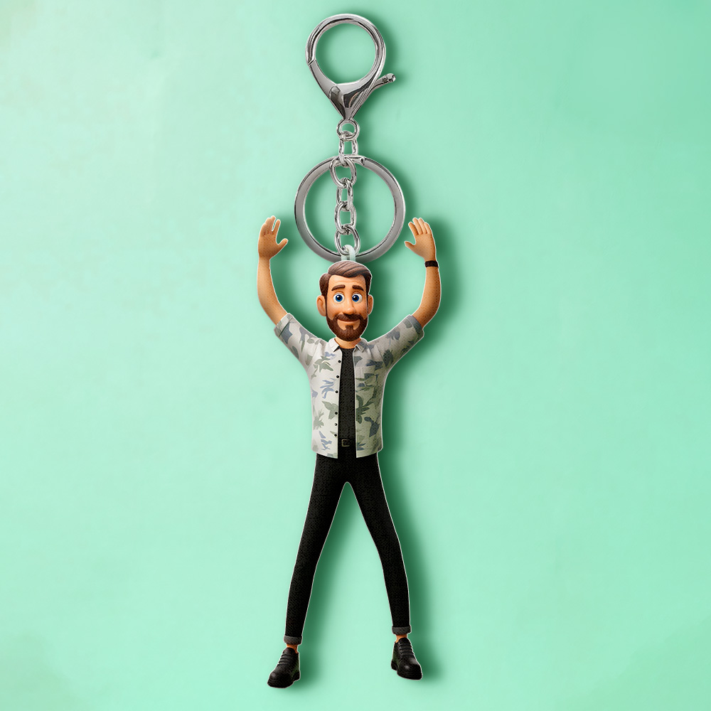 Custom Cartoon Face Twistable Keychain/Bag Charm Personalized Doll Keychain Custom Head-Only Mini Me Hilarious Character for Daily CarryUS - Image 2