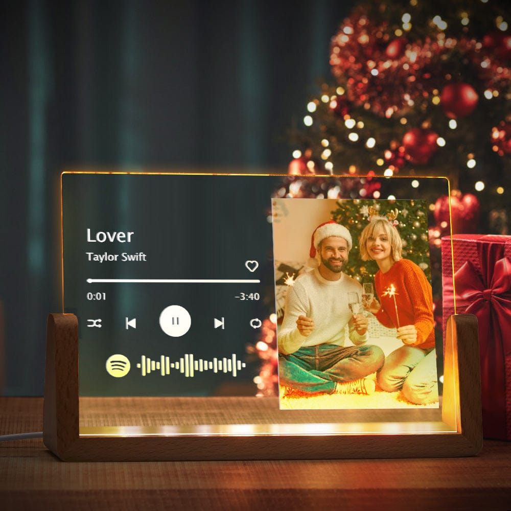 Personalized Christmas Gifts Photo Song Plaque Custom Spotify Plaque Night Light - Image 2