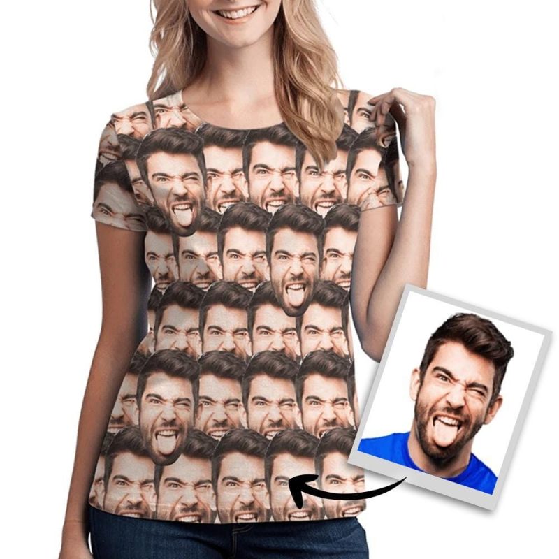 Face T-shirt Custom Shirt Gift For Her Birthday Gift Anniversary Gifts