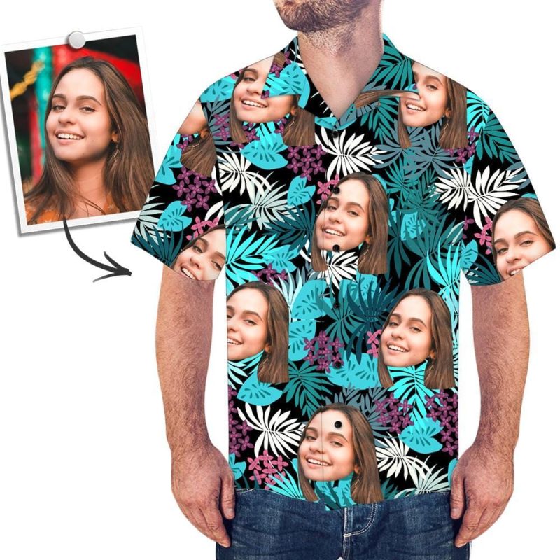 Custom Face Hawaiian Shirts with Face Best Gift For Dad