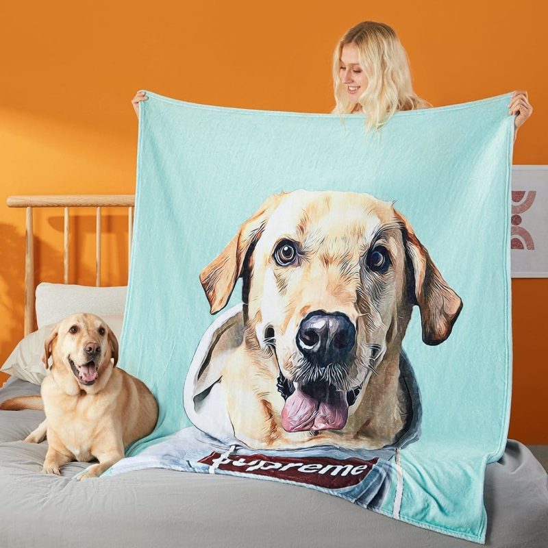 Personalized Throw Blanket with Your Pet Photo