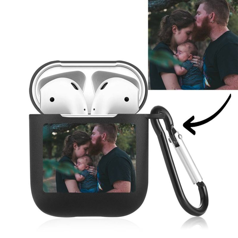 Photo Earphone Case for AirPods Family Gift – Black