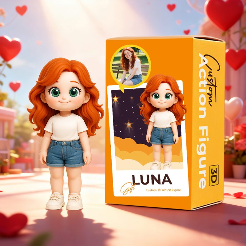 Custom 3D Toy Action Figure Personalized Character Figurine from Ai Photo 3D Printed Creative Birhday Gift for Boyfriend