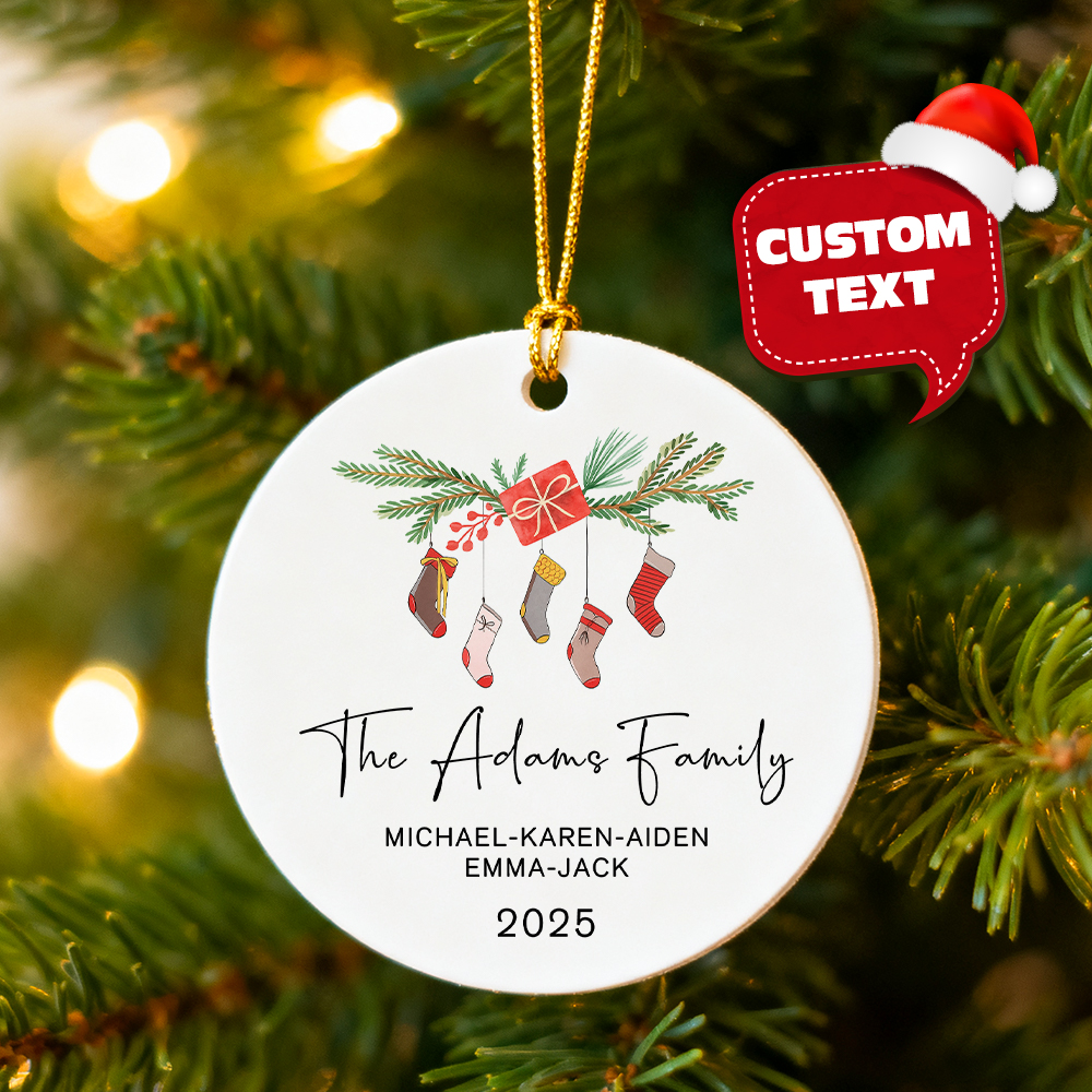 Personalized Family Christmas Ornament Cute Dogs Photo Christmas Keepsake Christmas Gift Ornament - Image 2