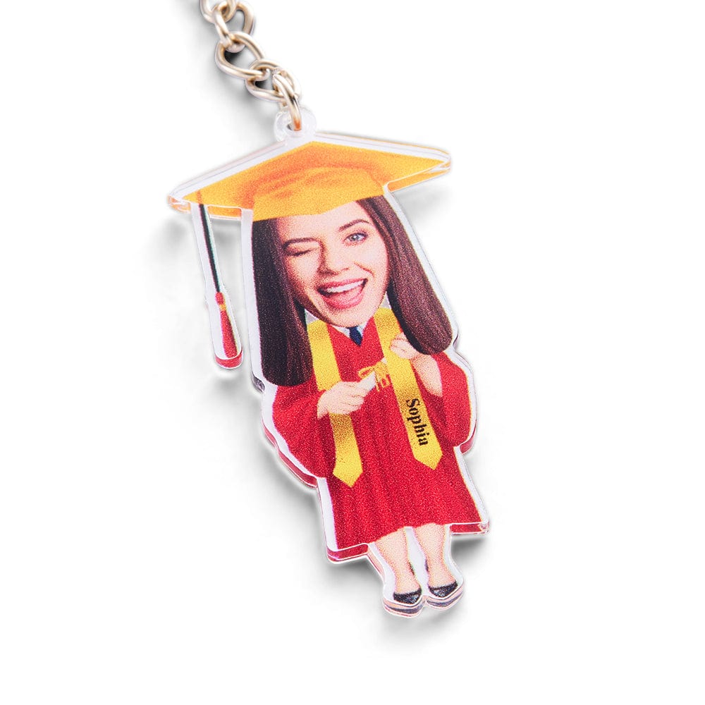 Personalized Photo Graduation Acrylic Keychain Customize Your Name Fun Graduation Season Gifts - Image 2