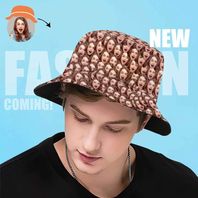 Personalized Photo Hats Custom Face Bucket Hat Personalized Hat No Minimum Face Gifts