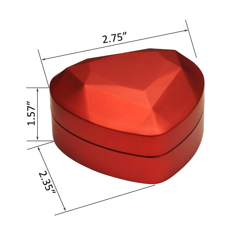 LED Heart Shaped Ring Box Jewelry Box with Light Valentine's Day Gifts for Proposal Wedding Engagement - Image 5