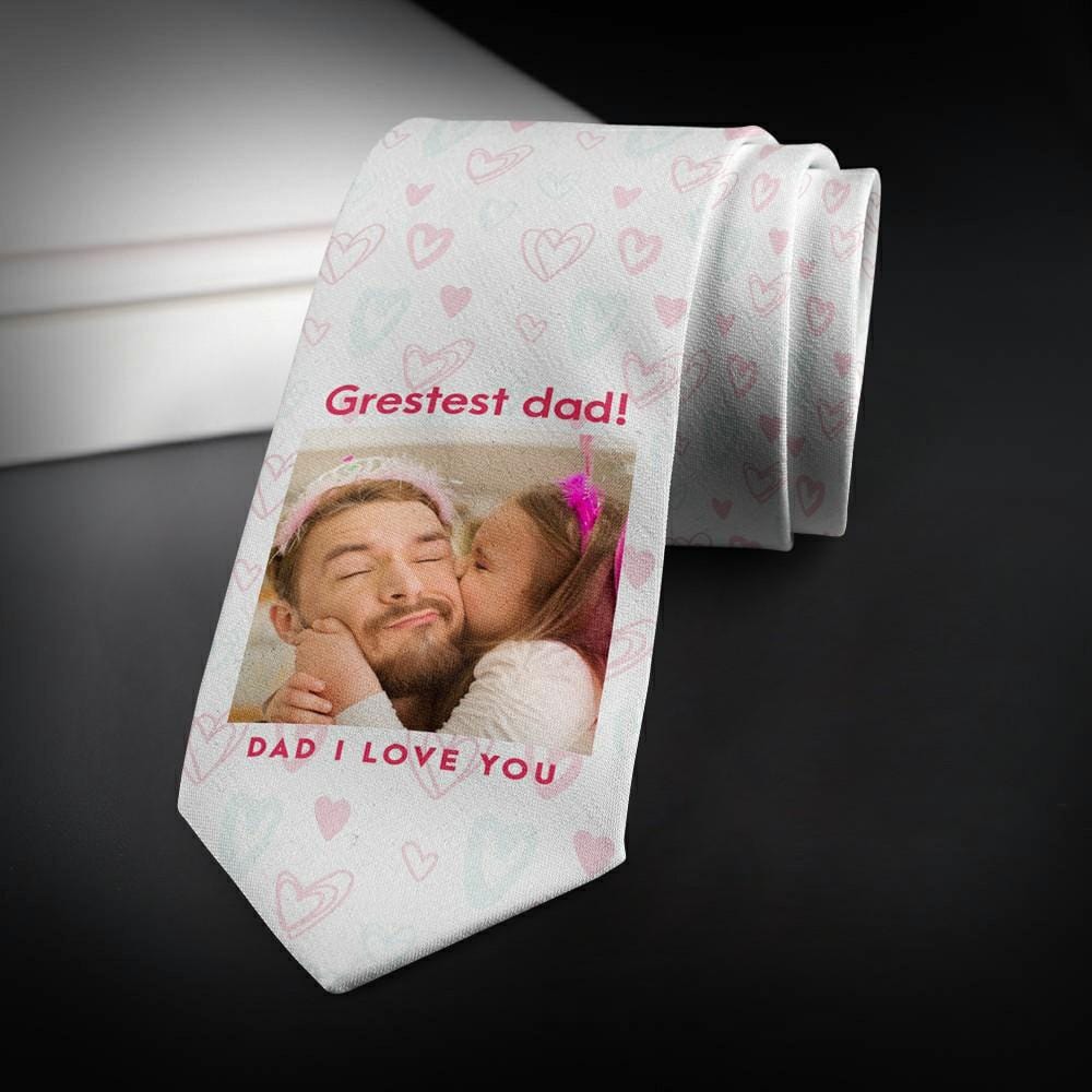 Father's Day Ties Custom Necktie Photo Tie Father's Day Gift