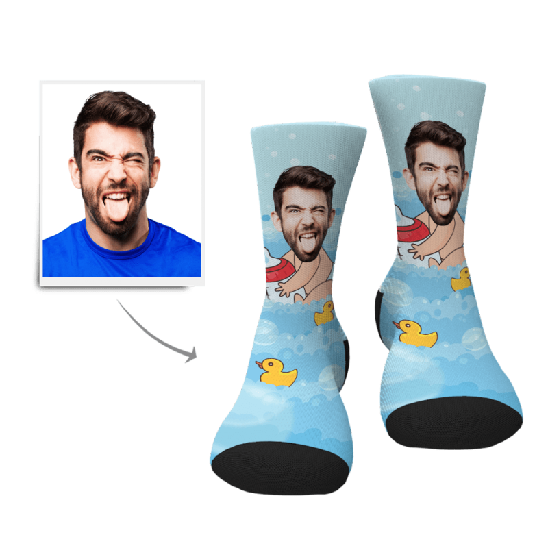 Custom Photo Socks Baby Face Face Mash Socks