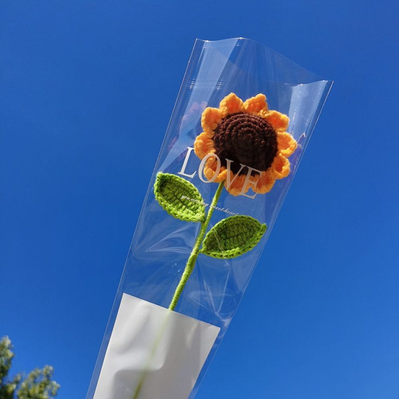 Handmade Knitted Flower Crochet Flower Graduation Gift for Her