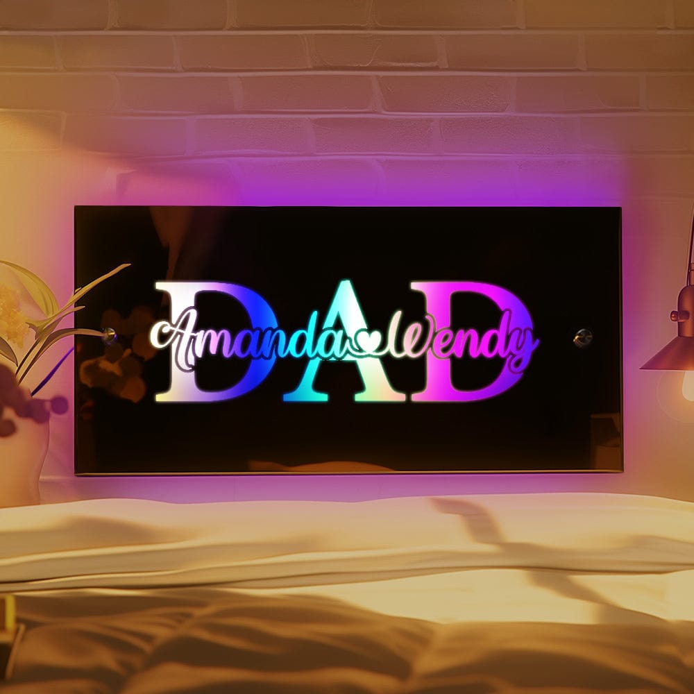 Custom Name Mirror Light Father's Day Creative Gift - Image 3