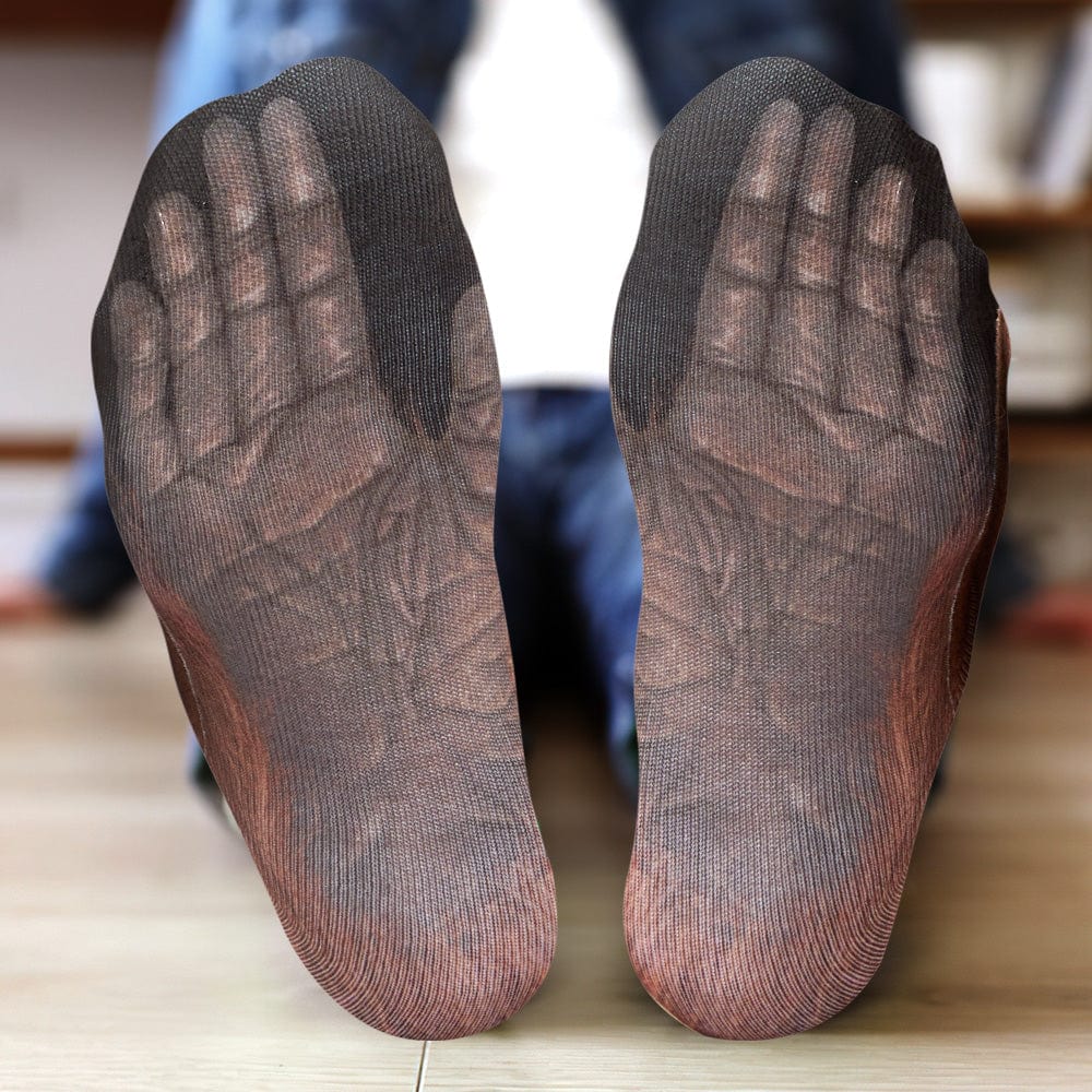 Funny 3D Print Animal Socks Feet Socks Funny Socks Gifts - Chimpanzees Feet - Image 2
