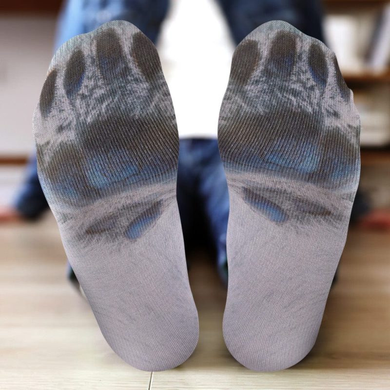 Funny 3D Print Animal Socks Feet Socks Funny Socks Gifts – Polar Bear Feet
